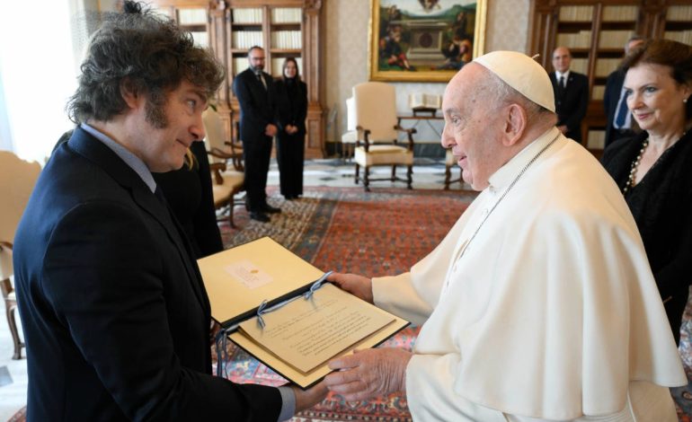 Javier Milei with the Pope