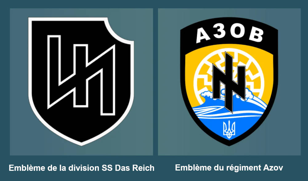 Comparison between emblems of Waffen SS Das Reich and Azov