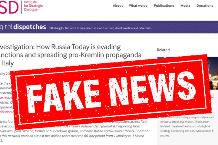 Le fake news dell'ISD ISD Fake News