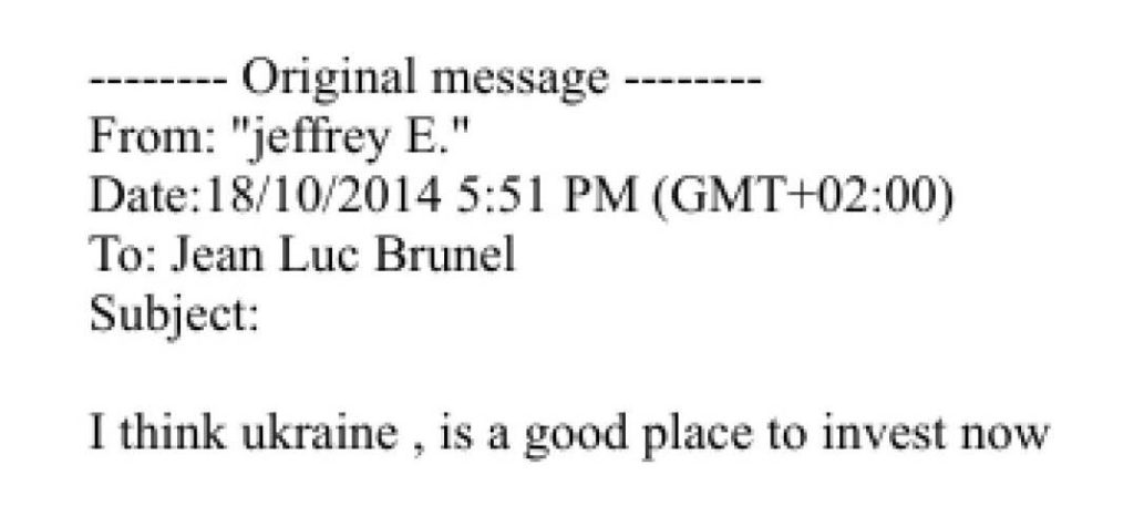 Epstein investir Ukraine